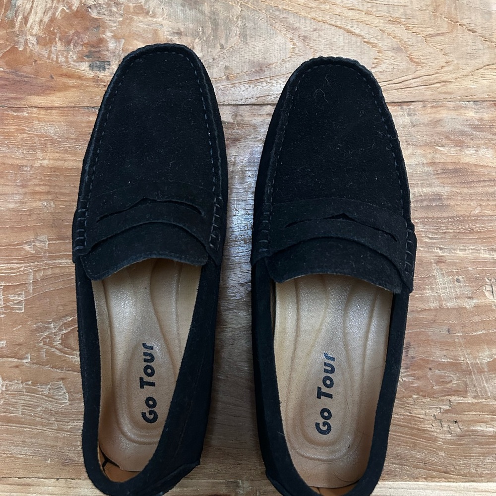 Amazon Black Suede Loafers for Men